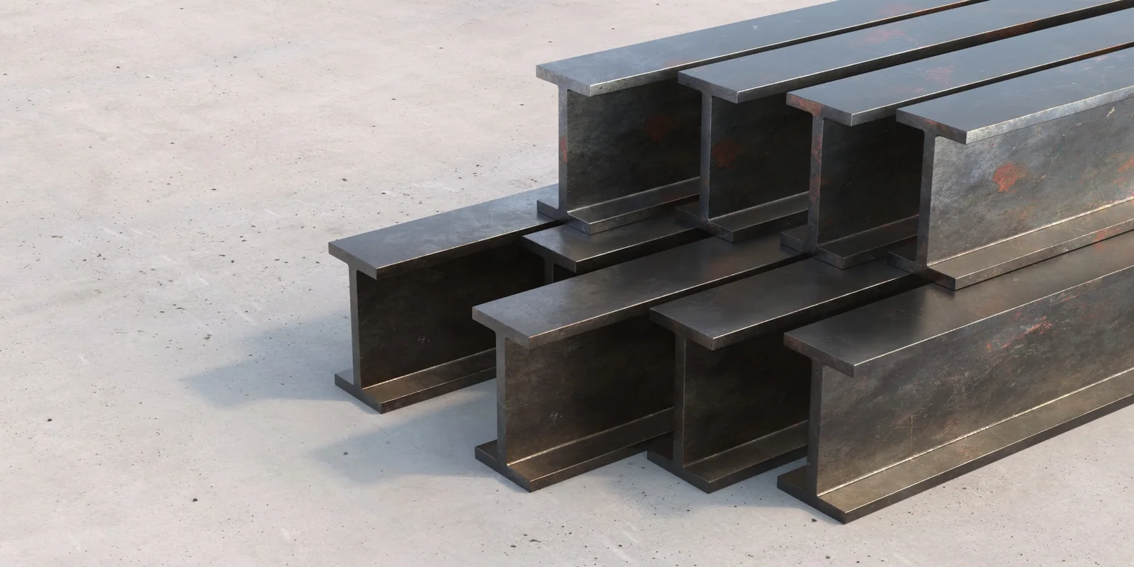 Outdoor wide flange steel stack