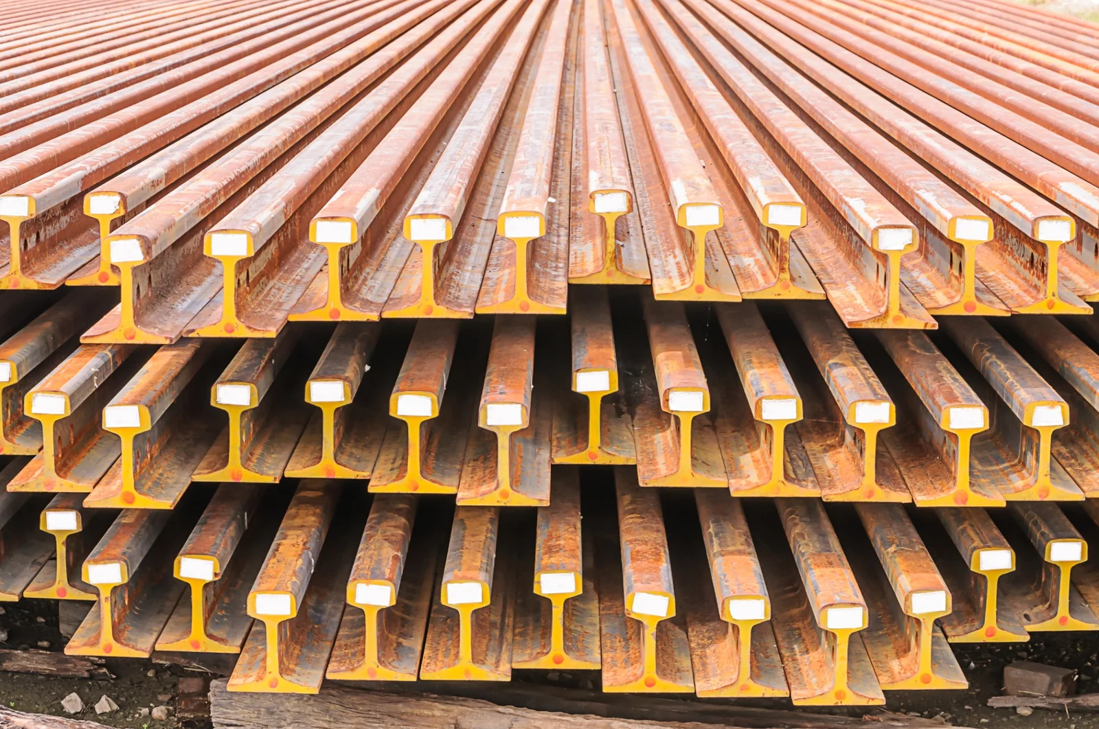 Dense structural steel inventory stack